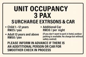 Un cartel para una evacuación en ambulancia en Tiara desaru homestay, en Bandar Penawar