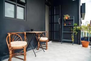 A balcony or terrace at Journey Hostel Surat