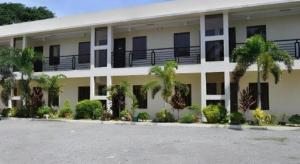 ジェネラル・サントスにあるDriggs Pension Houseの前にヤシの木がある建物