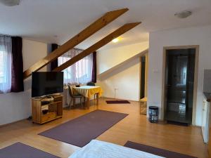 TV a/nebo společenská místnost v ubytování Hungaria Apartments