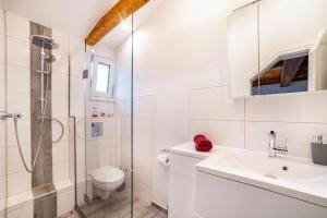 Koupelna v ubytování Im Harzer Vogelnest Meisennest