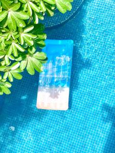 - un livre au-dessus d'une piscine dans l'établissement Sky Villa BKK - FREE Laundry, à Phnom Penh