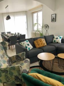 Χώρος καθιστικού στο Gîte Les Embruns De Portsall - 5 P