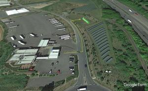 Representación de un aparcamiento junto a una autopista en Roatel Homberg Efze A7 my-roatel-com, en Knüllwald