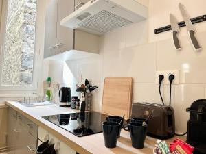 Kuchyň nebo kuchyňský kout v ubytování City Break des Sacres de Reims Forum + 6 fotografií