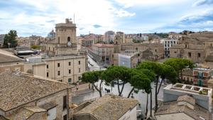 an aerial view of a city with buildings and trees at La Terrazza House in Lanciano