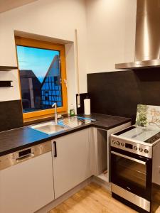 Η κουζίνα ή μικρή κουζίνα στο Blick Bergwinkel