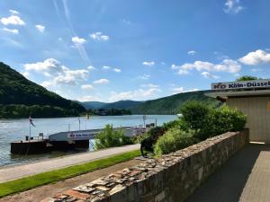 カンプ・ボルンホーフェンにあるFerienhaus am Rheinparkの水上船の桟橋 +16枚の写真