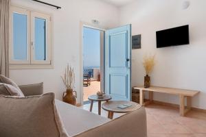 Et tv og/eller underholdning på Lefkanthemo Apartment