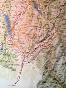 a detailed map of jerusalem and its vicinity at Gîte Les Perelles in Pontcharra