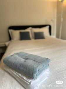 Postel nebo postele na pokoji v ubytování 1B1B Private Studio near Doncaster Westfield