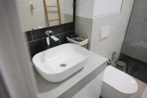 a bathroom with a white sink and a toilet at Apartment - Vucica in Bjelašnica