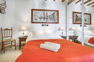 Postel nebo postele na pokoji v ubytování Casa amarilla del mar piso 3y4