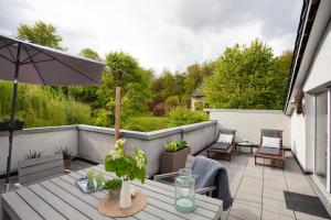 Balkón nebo terasa v ubytování Ferienwohnung Pöttner