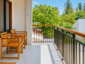 Balkón nebo terasa v ubytování Oshi Boutique