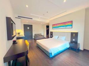 Ένα ή περισσότερα κρεβάτια σε δωμάτιο στο Carol Hạ Long 6