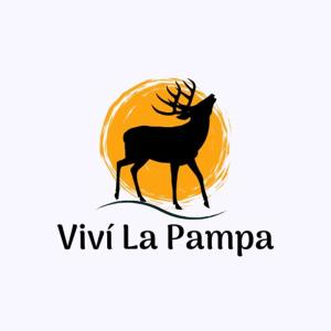a silhouette of a deer in front of a yellow background at Hostal Viví La Pampa in Santa Rosa