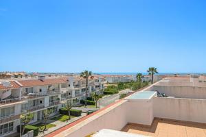a view of the city from the balcony of a apartment at Costa Cabanas 36 in Cabanas de Tavira