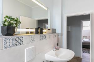 Koupelna v ubytování Ferienwohnung mit großem Garten + 18 fotografií