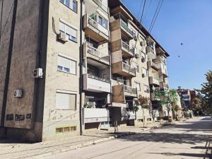 an apartment building on the side of a street at Nana 1 in Strumica