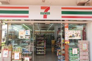 a store front of a grocery store with a sign in it at Studio Persimmon condo Mabolo cebu city in Cebu City
