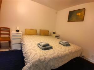 Postel nebo postele na pokoji v ubytování Souffle d'air-nature, Plain-pied, Rénové en août