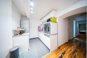 Η κουζίνα ή μικρή κουζίνα στο Flex SelfCheckIns 177 - Zagreb - 3 Bedrooms - Centre +12 φωτογραφίες