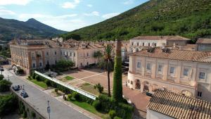 an aerial view of a town with a mountain at Antica Capua Bed and Breakfast in Santa Maria Capua Vetere