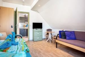 Televiisor ja/või meelelahutuskeskus majutusasutuses Ferienwohnung über 2 Etagen