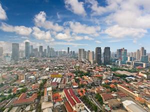 an overhead view of a city with tall buildings at Newly Large 2BR Ambassador2 Apt with Pool Gym WiFi in Jakarta