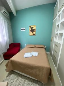 Postel nebo postele na pokoji v ubytování Apartamento Gaya - Perto da Praia e Confortável