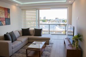 Posezení v ubytování Real View Towers W208