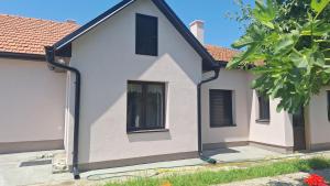 a house being painted with a extension hose at Topole 2 