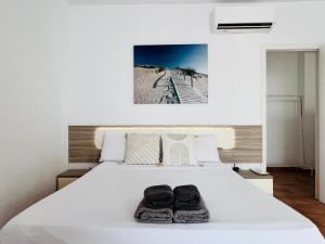 Postel nebo postele na pokoji v ubytování Alojamiento Vacacional con balcón La Vela