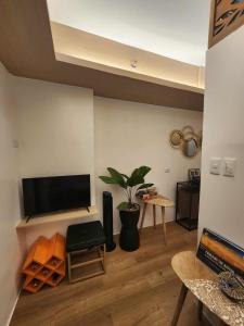 TV a/nebo společenská místnost v ubytování 1-bedroom Modern Tropical Condo in Ortigas, Pasig