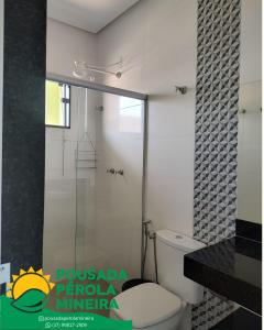 Koupelna v ubytování Pousada Pérola Mineira