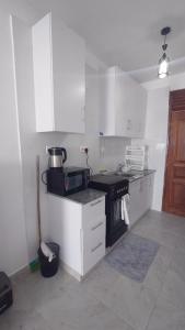 Kuchyň nebo kuchyňský kout v ubytování Modern Sands & Pool Studio