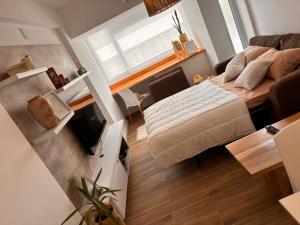 an overhead view of a living room with a couch at Pirca NQN in Neuquén +36 photos