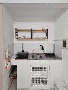 Kuchyň nebo kuchyňský kout v ubytování Apartamento Rua Teresa