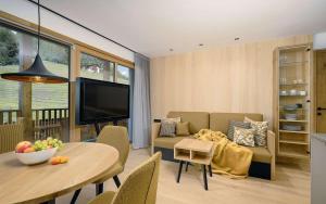 Televisyen dan/atau pusat hiburan di Tschitthof Wohnung Andl