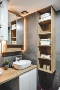 Kuchyň nebo kuchyňský kout v ubytování Apartmani Montis Zlatibor