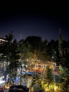 a view of a parking lot at night at Camella Northpoint Spacious 3rd Floor Unit in Davao City