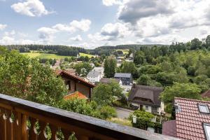 vistas a la ciudad desde el balcón de una casa en Sommerberg, en Unterkirnach