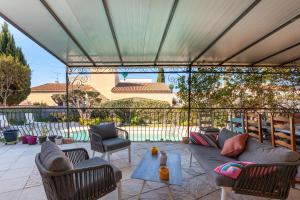 Balkoni atau teres di Villa Salamandre