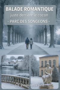 a collage of pictures of a park in the snow at Le Cocon Diamant Jacuzzi & Sauna in Compiègne