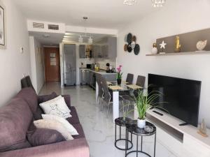 Χώρος καθιστικού στο Apartment in Vera with rooftop pool