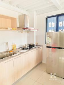 Kuchyň nebo kuchyňský kout v ubytování 埔里福興宣安獨棟民宿