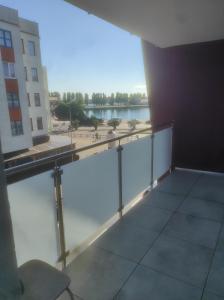 Balkón nebo terasa v ubytování Swineminde Polen Apartament Haffen blick bitte anrufen