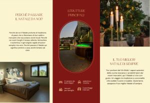 a brochure for a living room with a christmas tree at Isola Degli Angeli in Figline Valdarno +21 photos