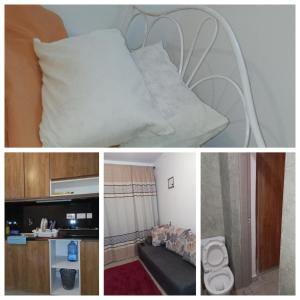 a collage of photos with a bed and a room at CK place in Nairobi
